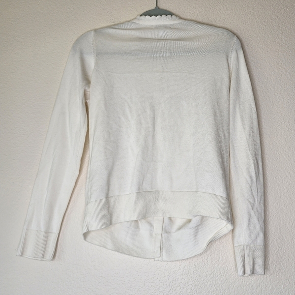 Charter Club Cream Floral Embroidered Cardigan M - Picture 3 of 5